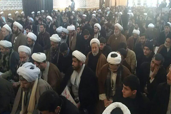 گردهمایی طلاب و روحانیون تبریز به مناسبت شهادت آیت الله شیخ نمر باقر النمر