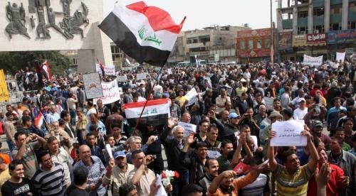تظاهرات هواداران جریان صدر در بغداد