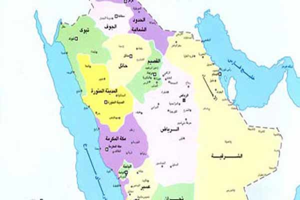 نقشه عربستان