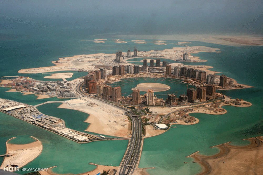 مروارید قطر جزیره مصنوعی جزایر خلیج فارس توریستی قطر The Pearl Qatar