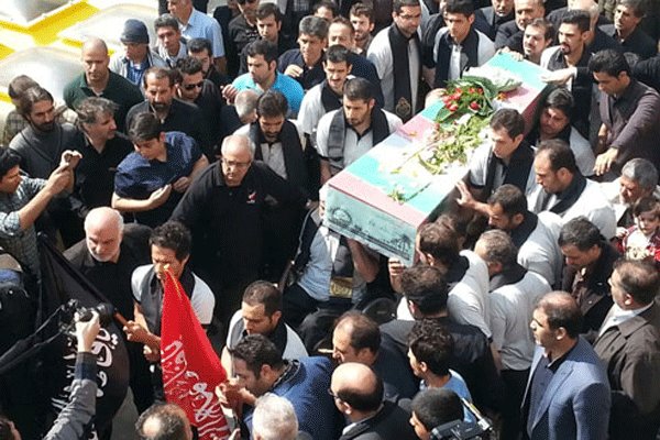 خاکسپاری شهید گمنام در فدراسیون جانبازان