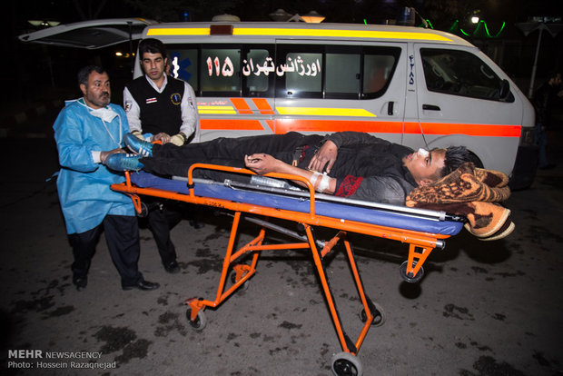 مصدومان آخرین چهارشنبه سال در بیمارستان شهید مطهری