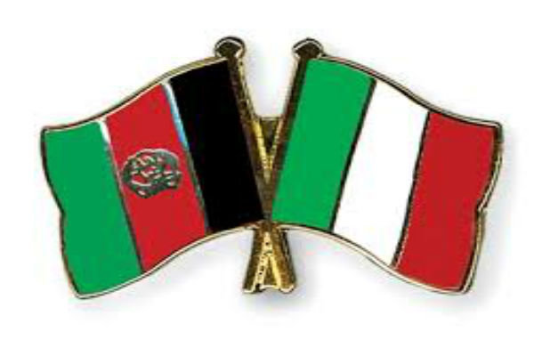 پرچم ایتالیا و افغانستان