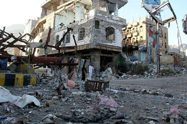 فیلم/ویرانی‌های ناشی از حملات سعودیها به «نهم» در شهر صنعاء