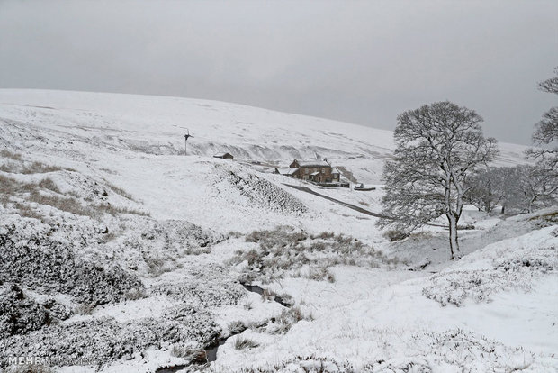 بارش برف بهاری در انگلیس