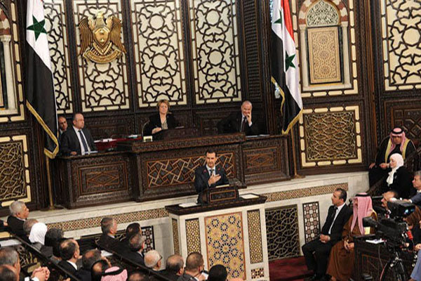 بشار اسد در پارلمان سوریه