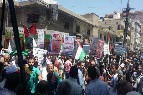 راهپیمایی گسترده در غزه/تاکید بر مقاومت در برابر رژیم صهیونیستی