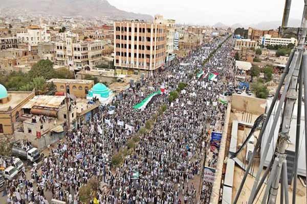 هزاران یمنی در روز قدس سیاستهای آمریکا را محکوم کردند