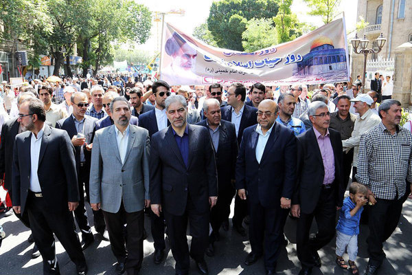 راهپیمایی روز قدس استاندار آذربایجان شرقی