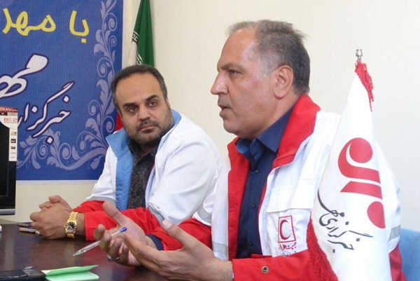 حضور سعید کنعانی مدیر عامل جمعیت هلال احمر آذربایجان شرقی در دفتر خبرگزاری مهر