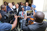 دیدار محمد جواد ظریف وزیر امور خارجه کشورمان با کلود کری کندیانو رئیس پارلمان گینه کوناکری