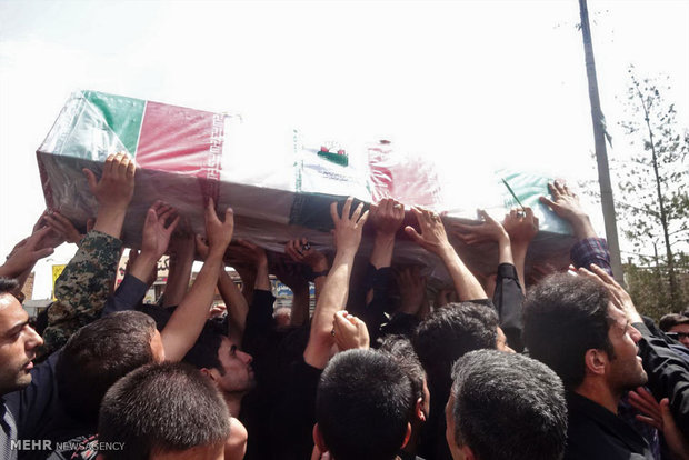 مراسم تشییع پیکر مطهر 2 شهید دفاع مقدس در بیرجند
