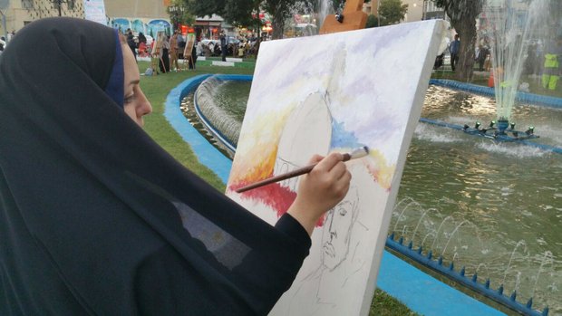 مسابقه نقاشی«عشق ماندگار»باعنوان شهدای مدافع حرم برگزارشد+تصاویر