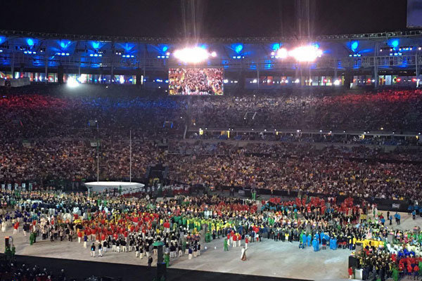 رژه ورزشکاران در افتتاحیه المپیک ریو