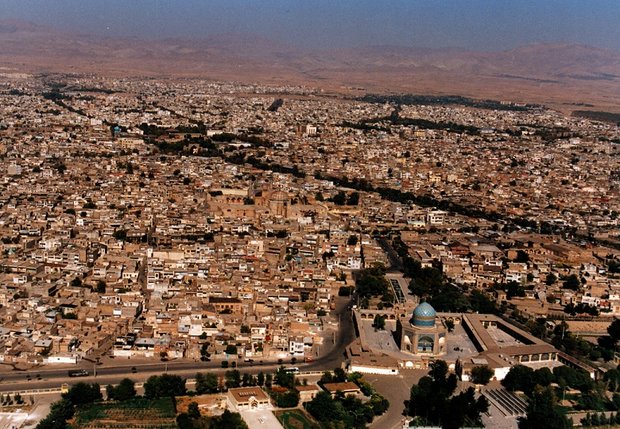 عکس هوایی شهر قزوین