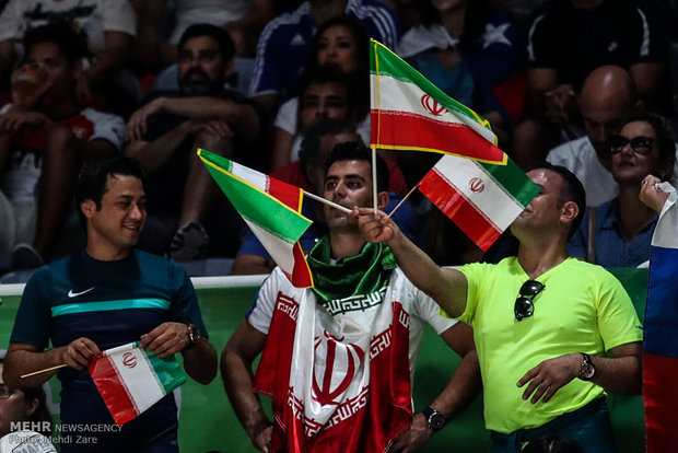 دیدار تیم های والیبال ایران و روسیه در المپیک2016ریو