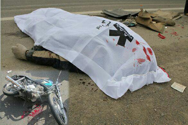 تصادف مرگبار کامیون با موتورسیکلت در میدان امام رضا (ع) بجنورد
