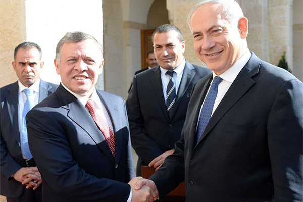 شاه اردن و نخست وزیر رژیم صهیونیستی تلفنی گفتگو کردند