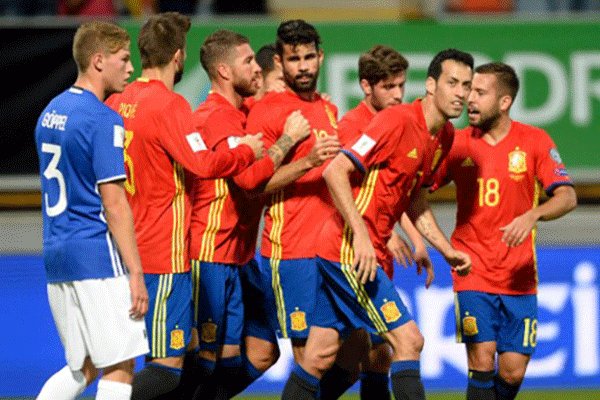 پیروزی پرگل اسپانیا مقابل لیختن اشتاین/ توقف کرواسی برابر ترکیه