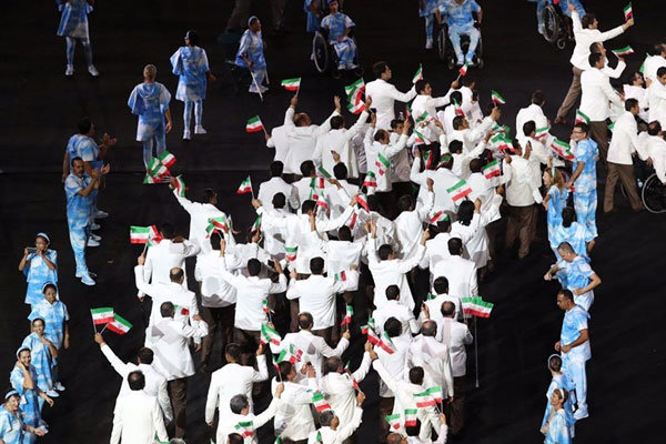 رژه کاروان ایران در افتتاحیه پارالمپیک ریو