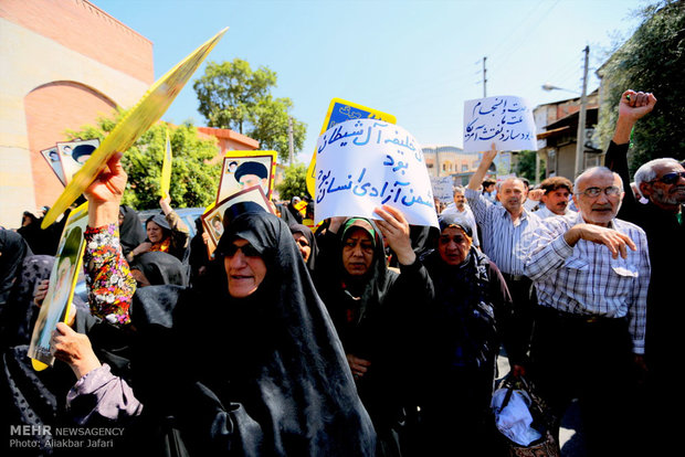 راهپیمایی محکومیت جنایات آل سعود وآل خلیفه در گرگان