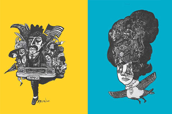داوود احمدی مونس کارتونیست، که در جددیترین نمایشگاه خود دست به تجربه خلق نقاشی هایی زد که گویی ادامه کاریکاتورهایش است معتد است کارتون در اقتصاد هنر جایگاهی ندارد.