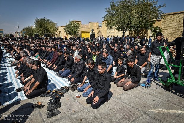 عزاداری و اقامه نماز ظهر عاشورا در شیراز