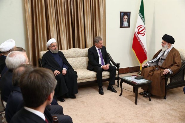 رئیس جمهور فنلاند با رهبر انقلاب اسلامی دیدار کرد