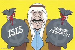 برترین کاریکاتورها؛ حمایت مالی عربستان از کلینتون