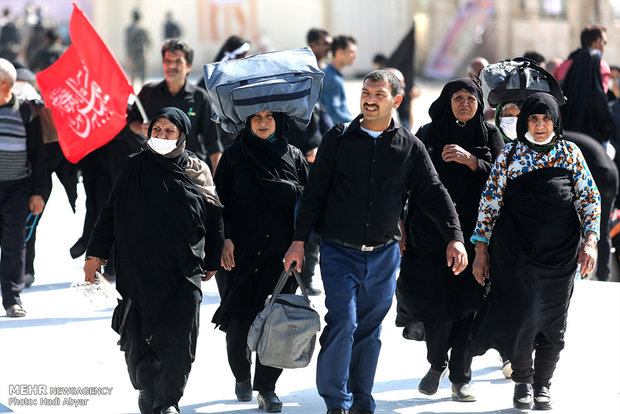 زائران اربعین در مرز شلمچه