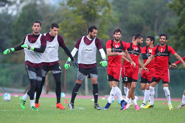 تمرین تیم ملی فوتبال ایران