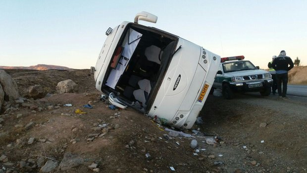 واژگونی اتوبوس زائران کربلا در کرمانشاه