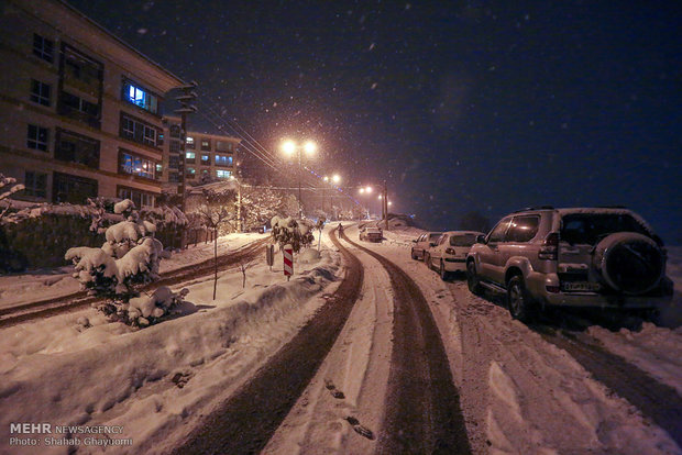 تهران پس از بارش برف 