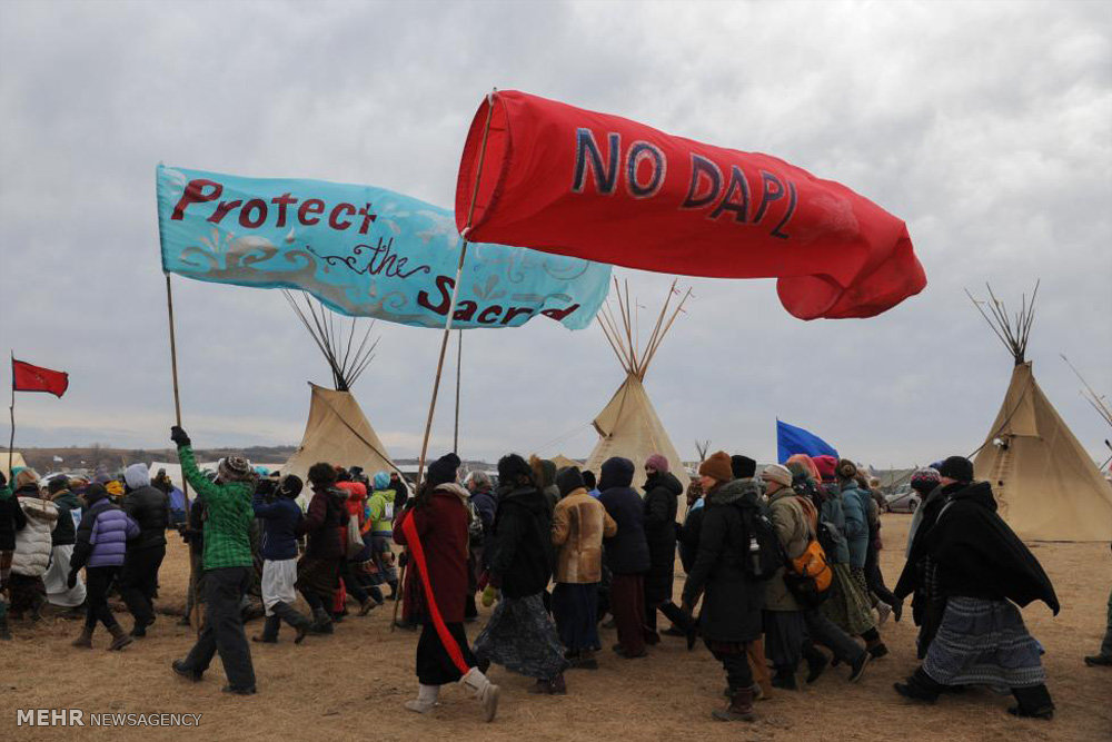 ادامه اعتراضات به خط لوله داکوتای شمالی‎