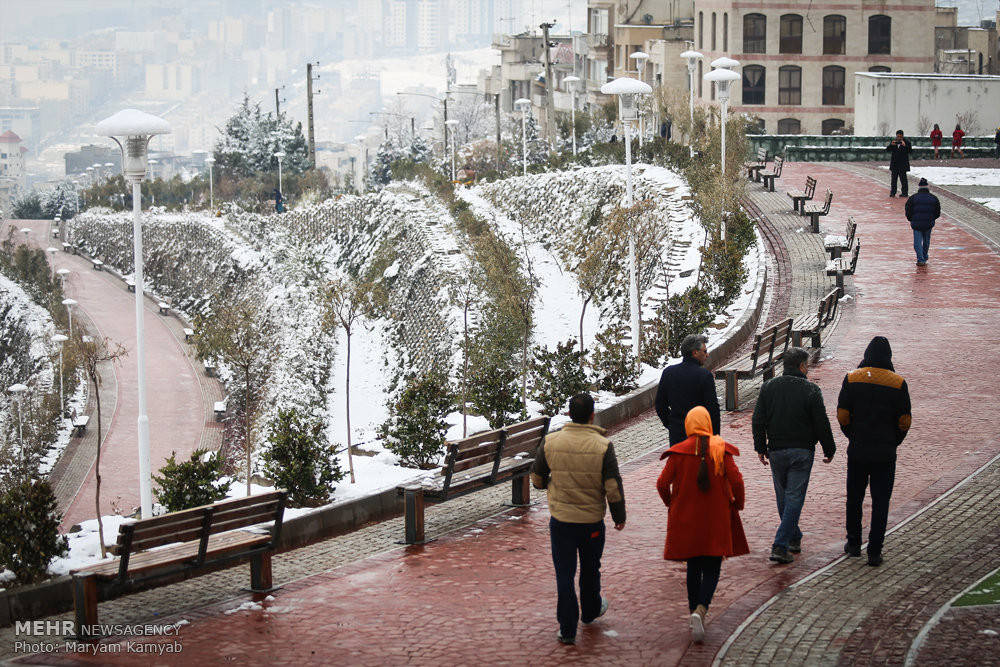 بارش برف امروز تهران