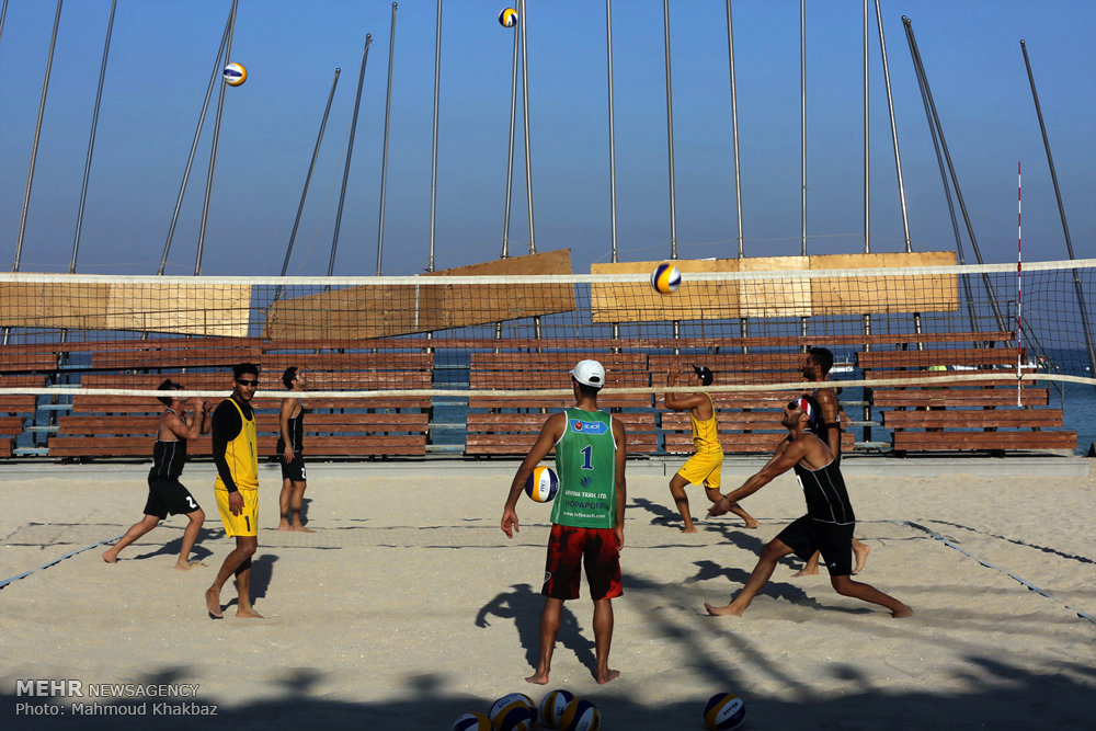 اردوی مشترک تیم های ملی والیبال ساحلی ایران و تاجیکستان در جزیره