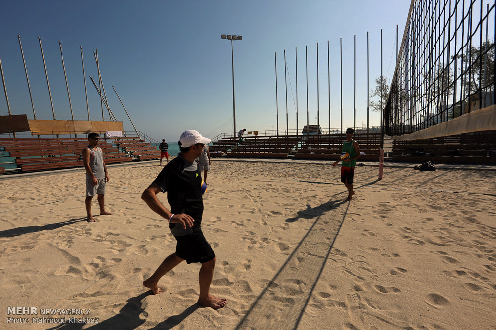 اردوی مشترک تیم های ملی والیبال ساحلی ایران و تاجیکستان در جزیره