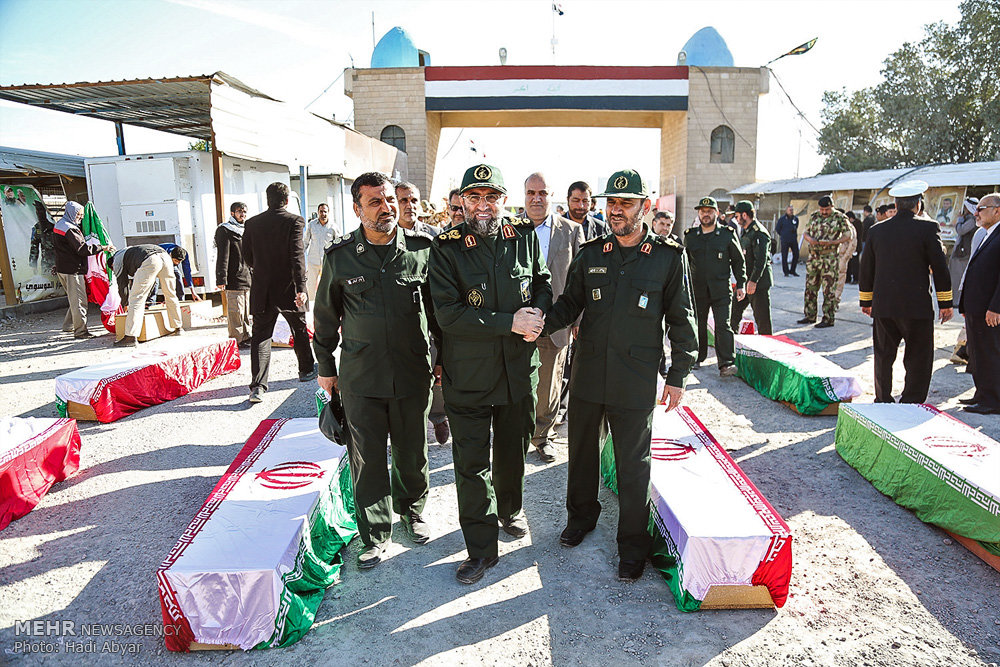 آیین استقبال از ورود پیکرهای مطهر ۹۸ شهید دفاع مقدس به کشور