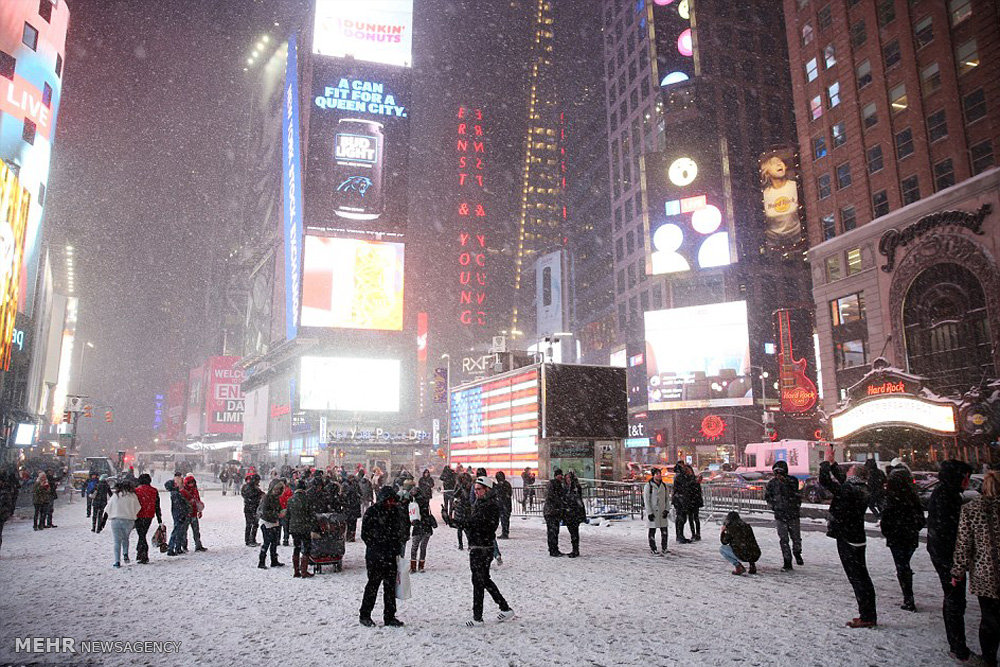 بارش سنگین برف در آمریکا