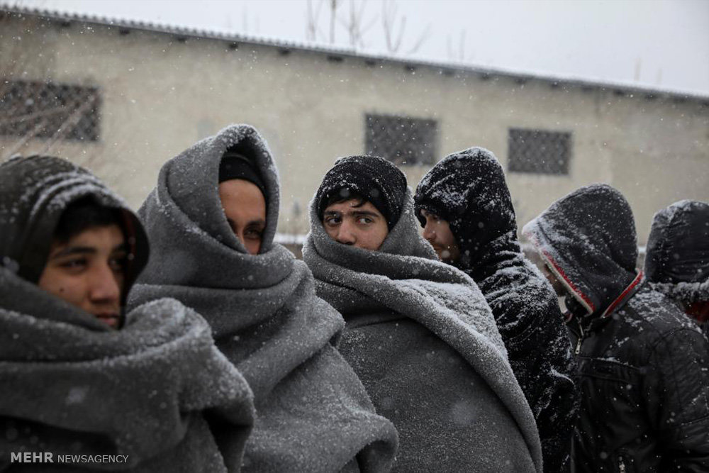 وضعیت اسفبار پناهجویان در سرمای اروپا‎