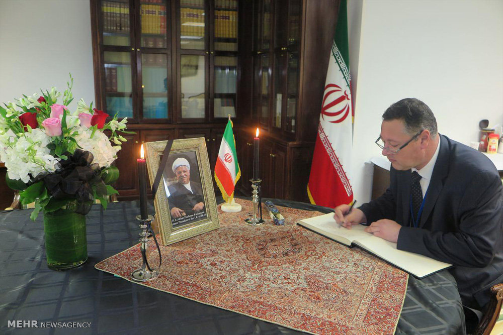 گشایش دفتر یادبود رحلت آیت‌الله هاشمی رفسنجانی در نیویورک