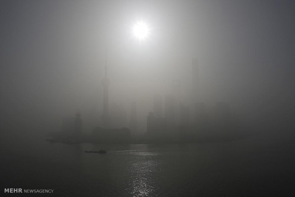 آسمان دود گرفته شهرهای چین