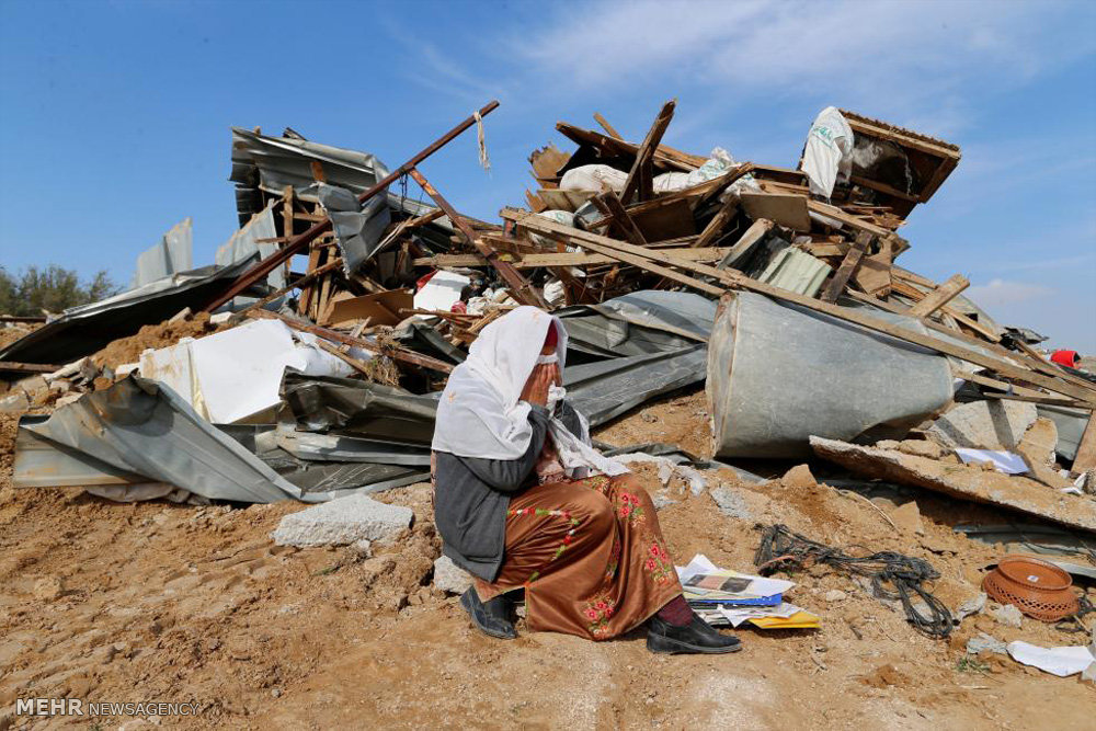 تخریب خانه های فلسطینیان توسط صهیونیست ها‎
