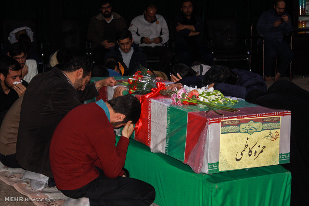 مراسم وداع با پیکر شهید مدافع حرم حمزه کاظمی