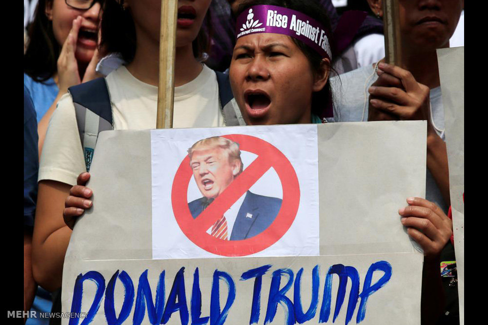 تظاهرات علیه ترامپ در نقاط مختلف جهان‎