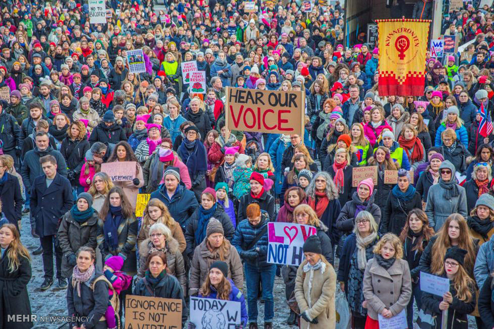 تظاهرات زنان در شهرهای مختلف جهان علیه ترامپ‎