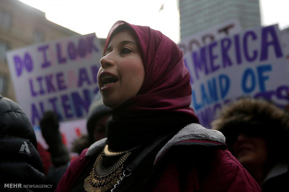 ادامه تظاهرات علیه منع ورود مسلمانان به آمریکا‎