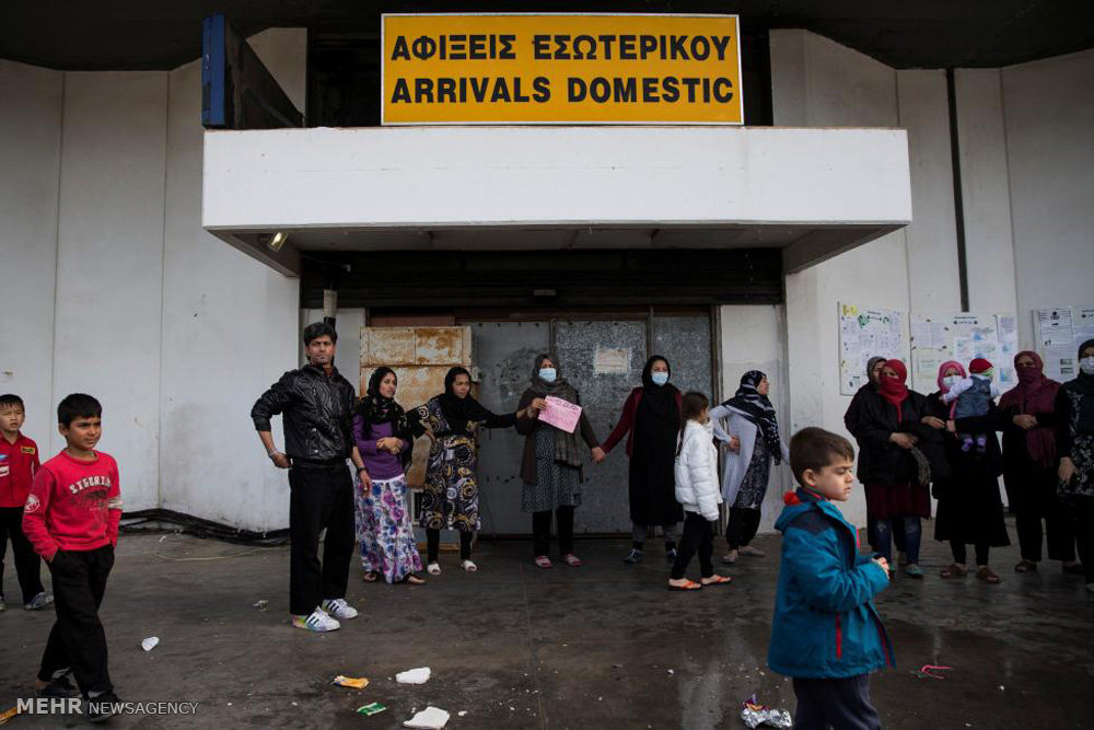 تظاهرات پناهجویان در یونان‎