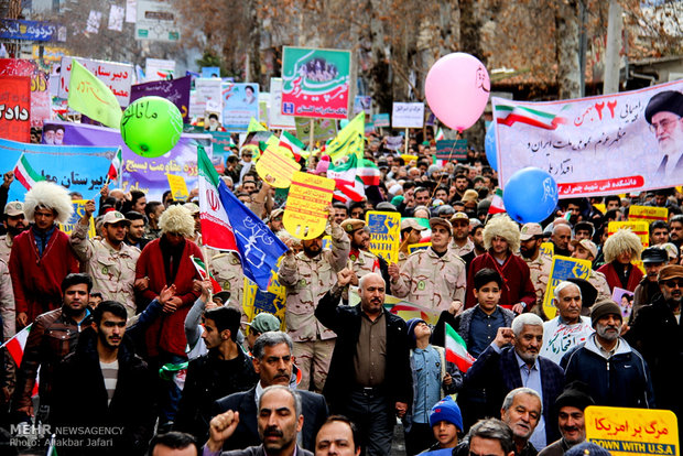 راهپیمایی یوم الله ۲۲ بهمن در گرگان