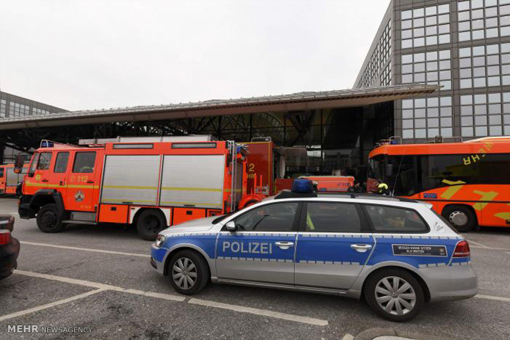 نشت گاز سمی در فرودگاه هامبورگ‎